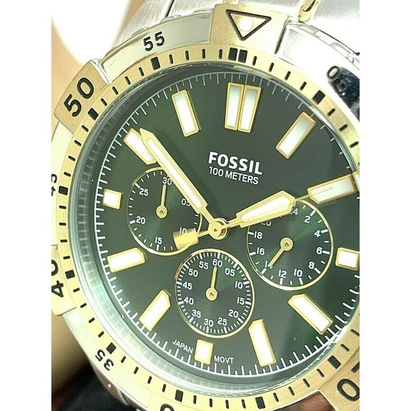 Fossil Other - Fossil Men's Watch FS5622 Garrett Chronograph Quartz Breen Dial 44mm S. Steel